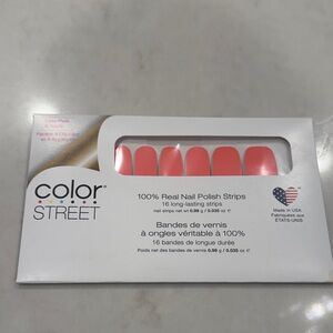 Color Street Coral Pink Nail Polish Strips - Bright Coral